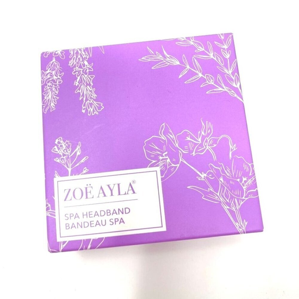Zoe Ayla Spa Terry Headband Purple 24Lx3.2W NIB Hair Tool - Picture 2 of 7